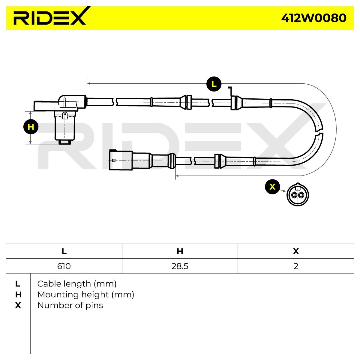 RIDEX ABS Sensor RENAULT 412W0080 7700429113,7700832768 Drehzahlsensor,Raddrehzahl Sensor,Drehzahlgeber,ESP-Sensor,Sensor, Raddrehzahl von RIDEX