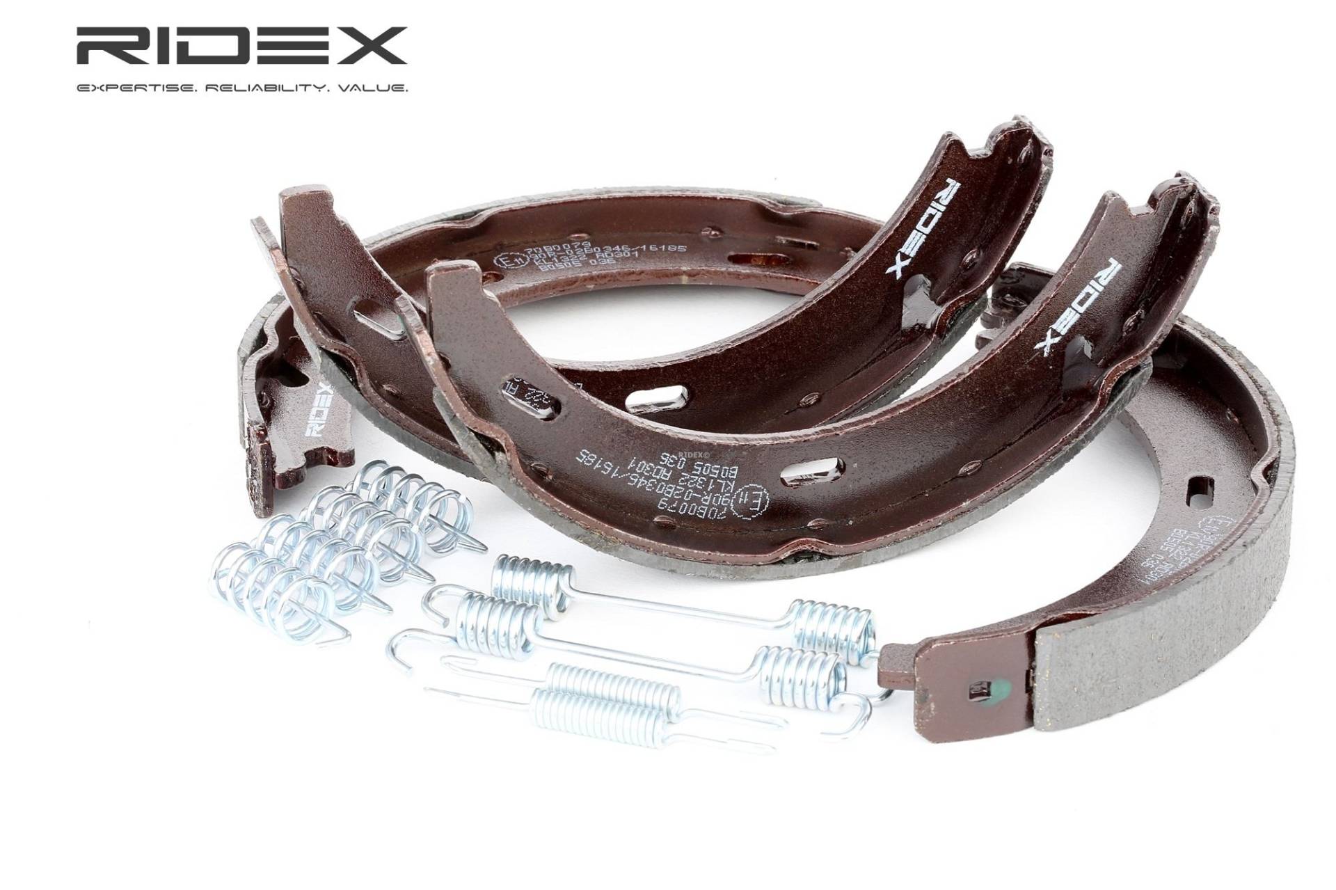 RIDEX Bremsbacken MERCEDES-BENZ,PORSCHE,CHRYSLER 70B0079 5096552AA,2014200820,2104200820 Trommelbremsbacken,Bremsbackensatz A1244200520,A4144200320 von RIDEX