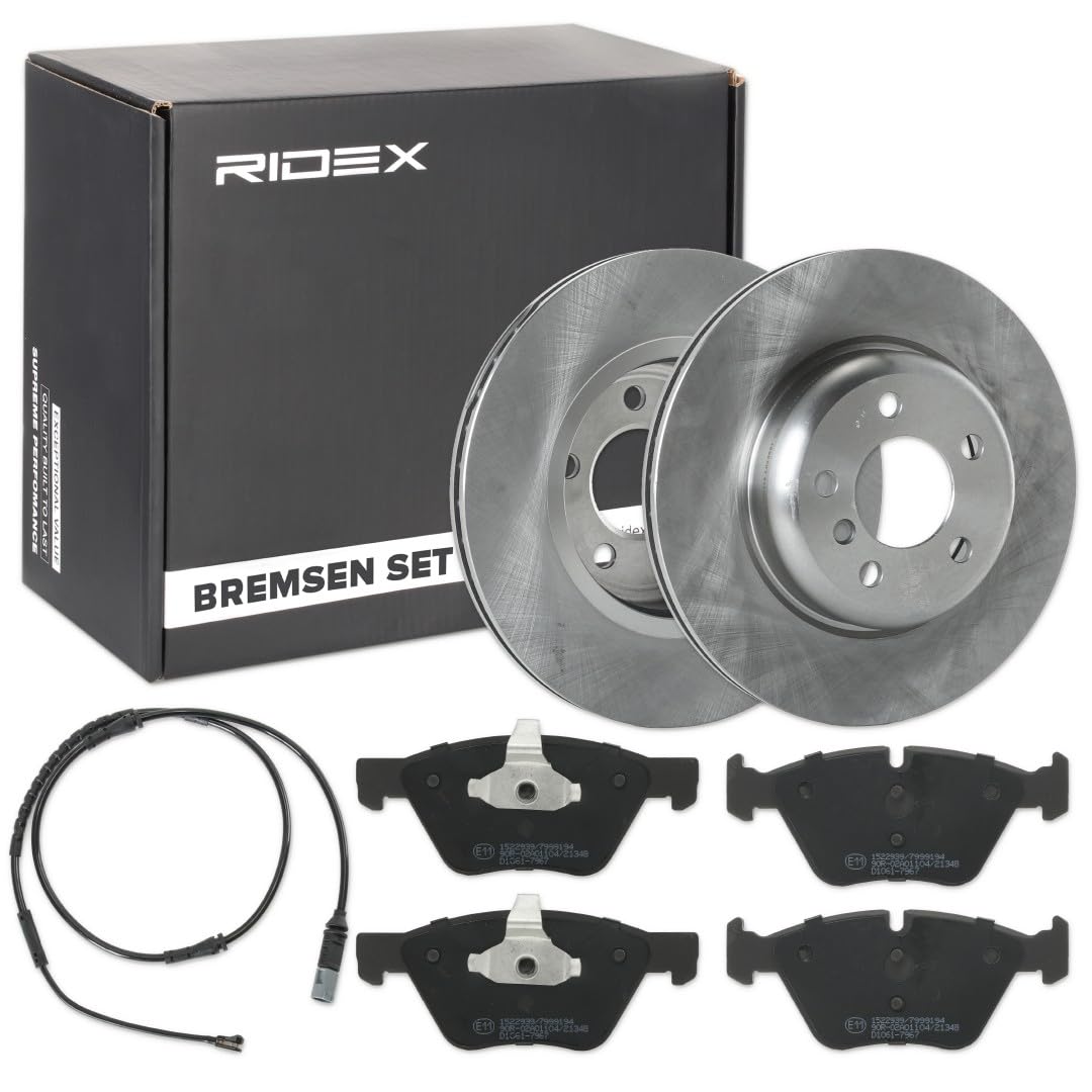 RIDEX 3405B0500 Bremsenset Vorne Belüftet 330mm - Bremsen Set mit Bremsscheiben und Bremsbeläge Satz von RIDEX