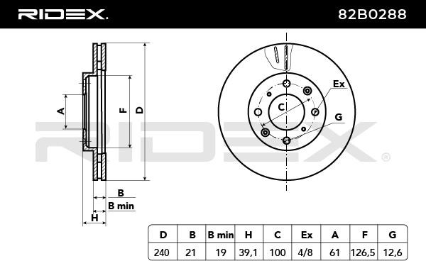 RIDEX Bremsscheibe HONDA 82B0288 45251S50G00,45251S50J01,45251SAAG10 Bremsscheiben,Scheibenbremsen 45251SAAG11,45251SAAG12,45251SELT00,45251SENH20 von RIDEX