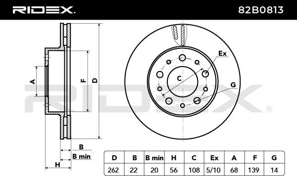 RIDEX Bremsscheibe VOLVO 82B0813 13599063,1359906 Bremsscheiben,Scheibenbremsen von RIDEX