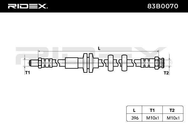 RIDEX Bremsschläuche ALFA ROMEO 83B0070 46474539,71736926 Bremsschlauch von RIDEX