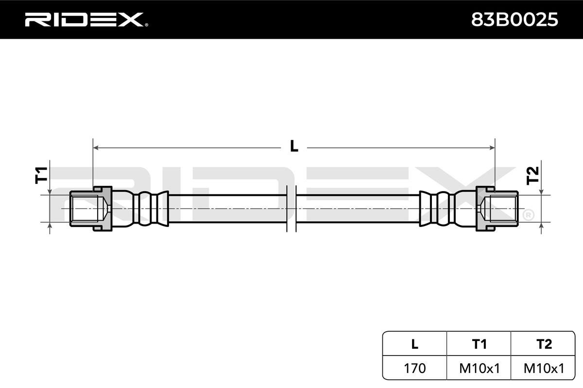 RIDEX Bremsschläuche AUDI 83B0025 4B0611775 Bremsschlauch von RIDEX