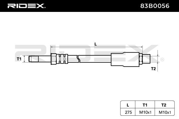 RIDEX Bremsschläuche BMW 83B0056 34301165190 Bremsschlauch von RIDEX