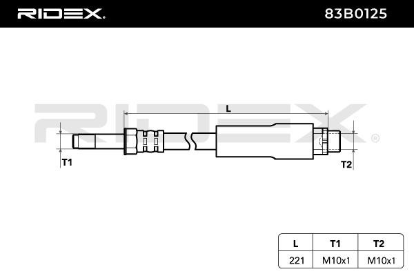 RIDEX Bremsschläuche BMW 83B0125 34306789431,34306792253,34306762837 Bremsschlauch 34306768851 von RIDEX