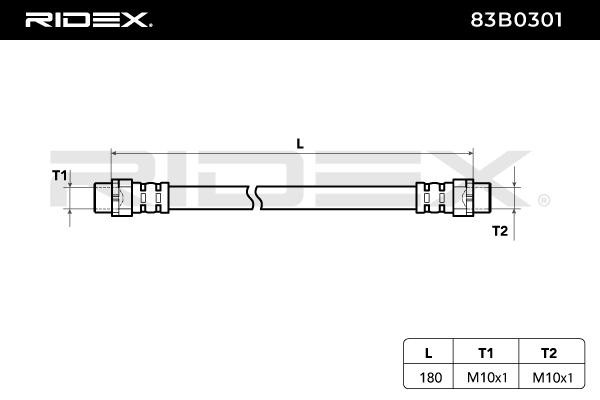 RIDEX Bremsschläuche BMW 83B0301 34306762838,34306789433,34306798523 Bremsschlauch von RIDEX