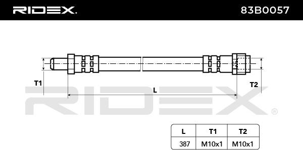 RIDEX Bremsschläuche MERCEDES-BENZ 83B0057 A2024280735,A2044280135,A2044280435 Bremsschlauch 2024280135,2024280735,2044280135,2044280435 von RIDEX