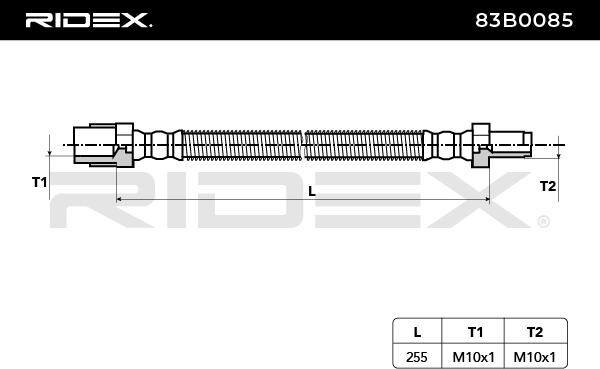 RIDEX Bremsschläuche MERCEDES-BENZ 83B0085 2114200548,2114200648,A2114200548 Bremsschlauch A2114200648 von RIDEX