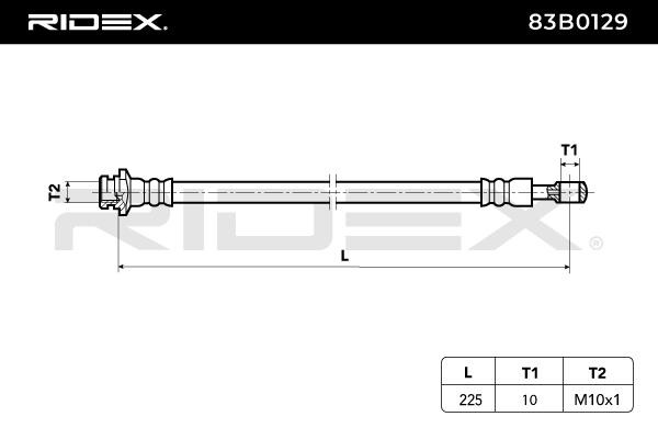 RIDEX Bremsschläuche NISSAN 83B0129 4621002J10 Bremsschlauch von RIDEX