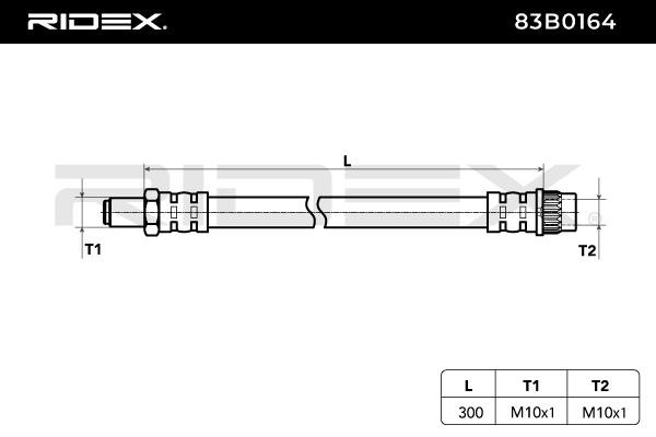 RIDEX Bremsschläuche RENAULT,DACIA,CHRYSLER 83B0164 7700308909,7704003913,6001547819 Bremsschlauch 6001551098,8200778628,8200958352,8671012266 von RIDEX