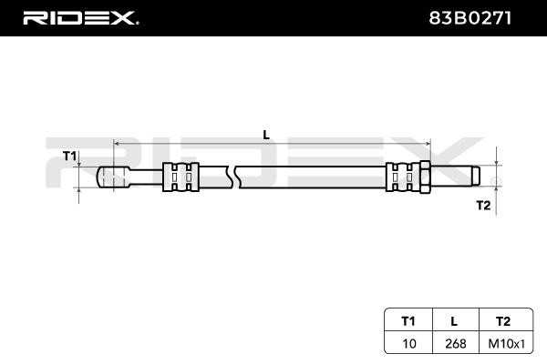 RIDEX Bremsschläuche SUZUKI 83B0271 5154084C00,51540C80150 Bremsschlauch von RIDEX