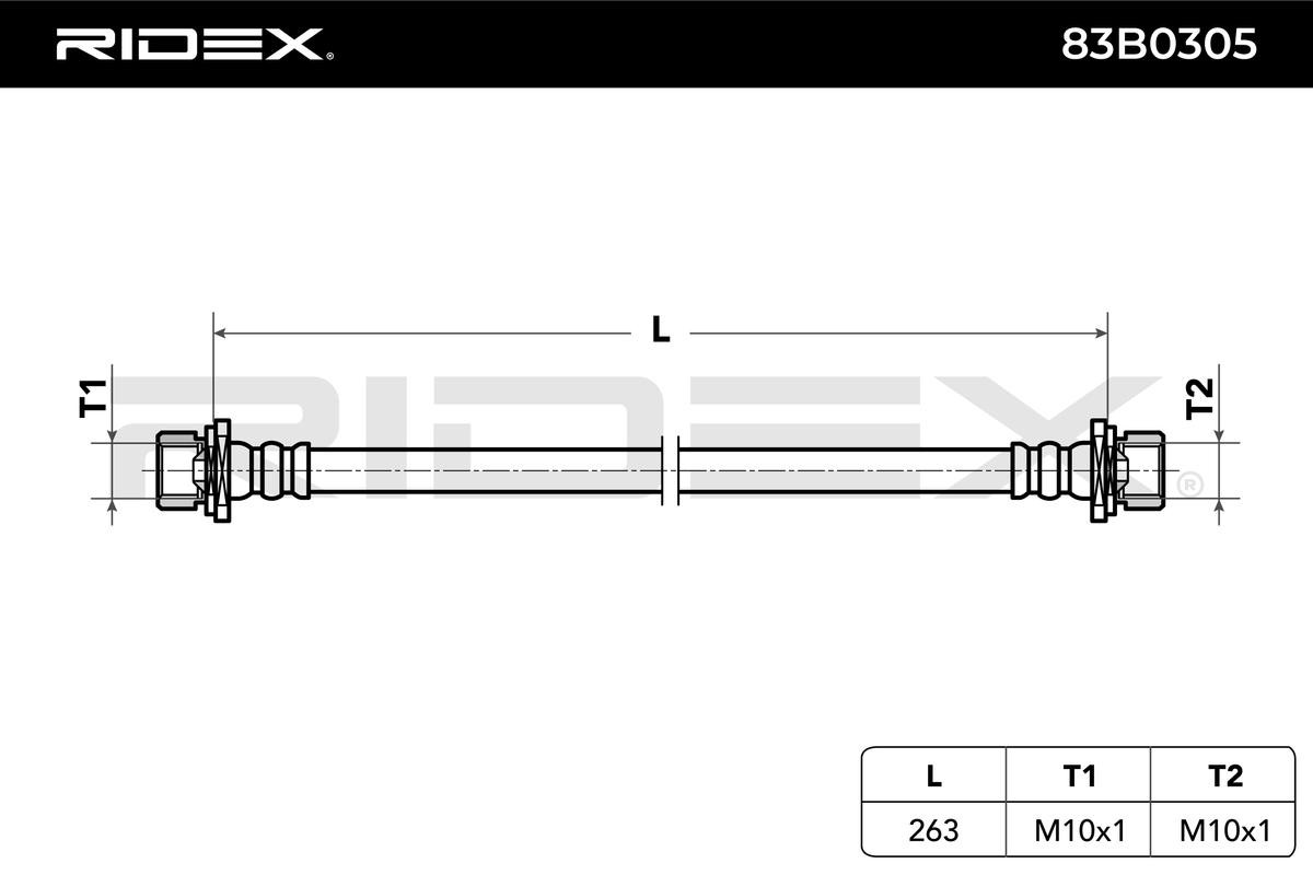 RIDEX Bremsschläuche TOYOTA,SUBARU,LEXUS 83B0305 9094702862,9094702B14,9094702G36 Bremsschlauch 9094702637,9094702G20,9094702E09,9094702603 von RIDEX