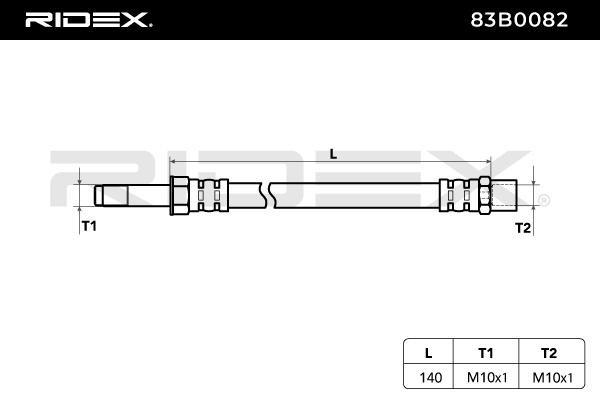 RIDEX Bremsschläuche VW,FORD,SEAT 83B0082 7M3611776C,7M0611776C,1044504 Bremsschlauch 7328444,95VW2282BC,7M0611776B,7M3611446B,7M3611776A von RIDEX