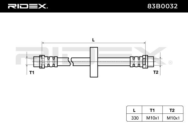 RIDEX Bremsschläuche VW 83B0032 535611701 Bremsschlauch von RIDEX