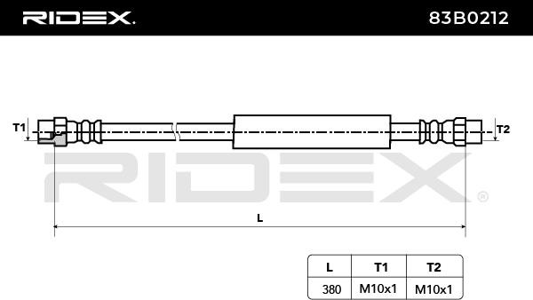 RIDEX Bremsschläuche VW 83B0212 251611775,251611775A Bremsschlauch von RIDEX