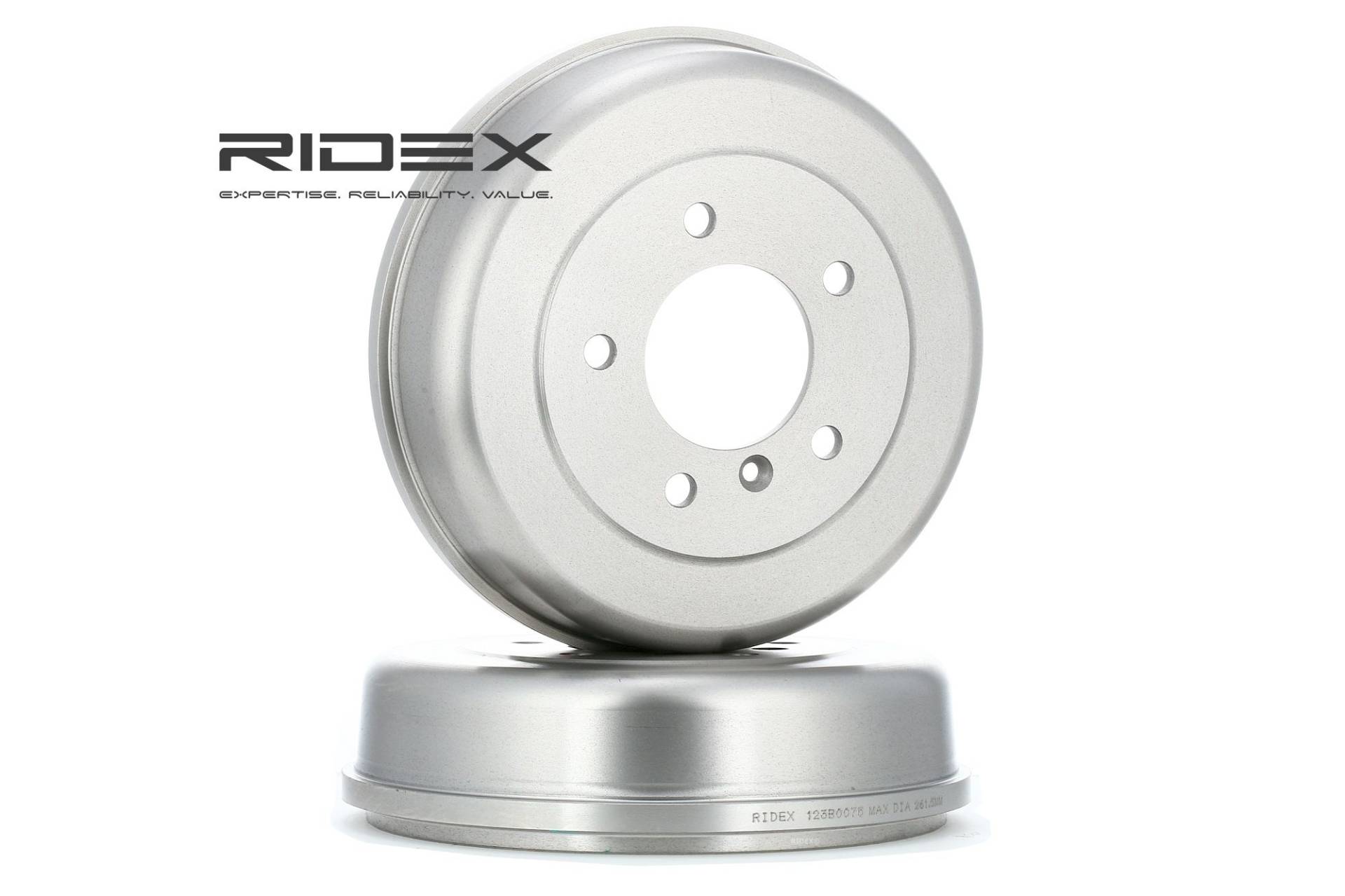 RIDEX Bremstrommel MERCEDES-BENZ,PUCH 123B0075 6014235001,A6014235001 von RIDEX