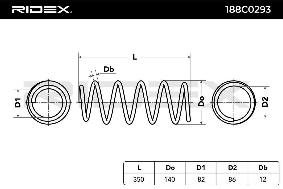 RIDEX Fahrwerksfeder VW,SKODA,SEAT 188C0293 6Q0411105AF,6Q0411105R,6Q0411105S Federn,Fahrwerksfedern,Feder,Schraubenfeder,Stoßdämpfer Feder von RIDEX