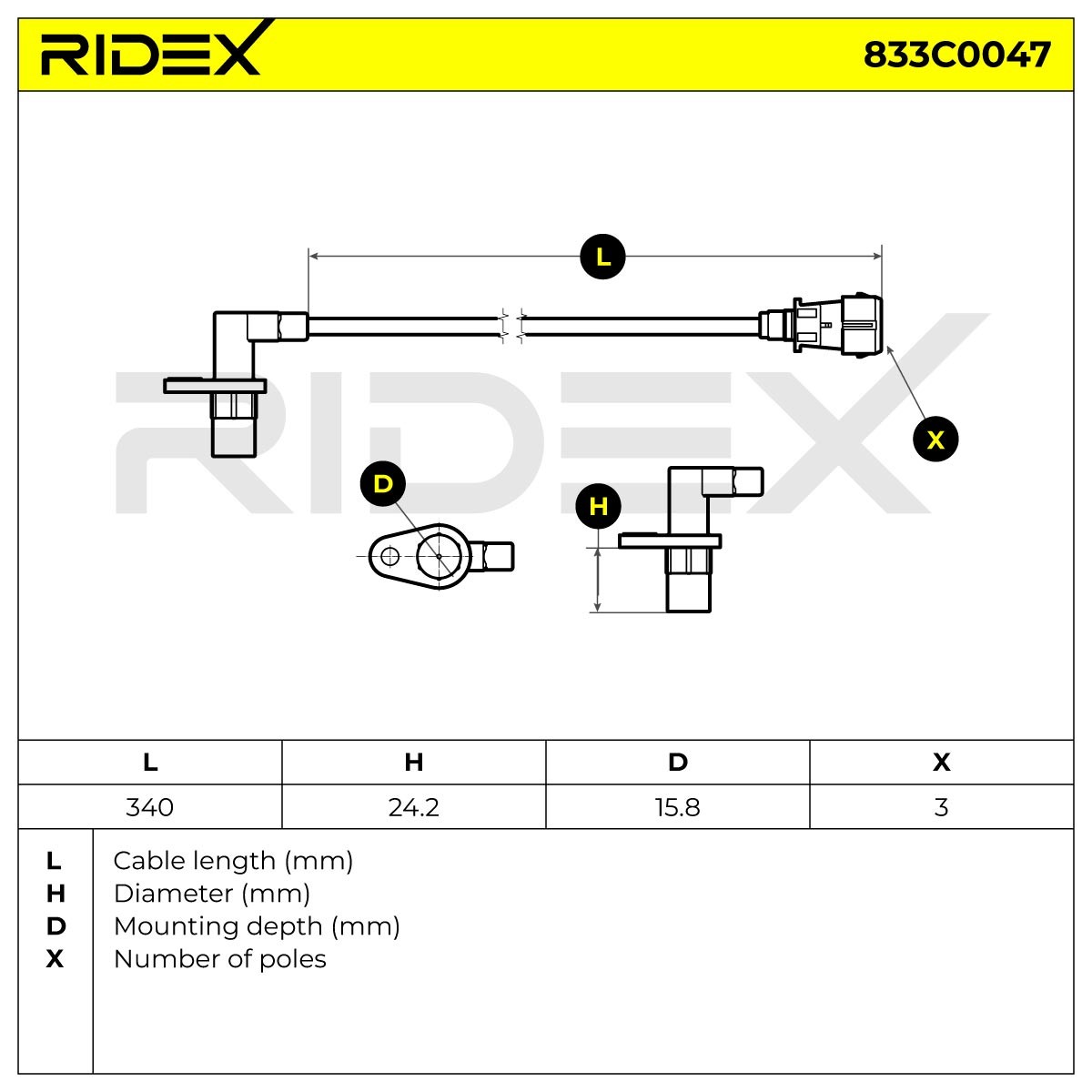 RIDEX Impulsgeber RENAULT,FIAT,PEUGEOT 833C0047 9622209880,591881,591887 Kurbelwellensensor,Impulsgeber, Kurbelwelle 1920C3,1920W9,96068168,9606816880 von RIDEX