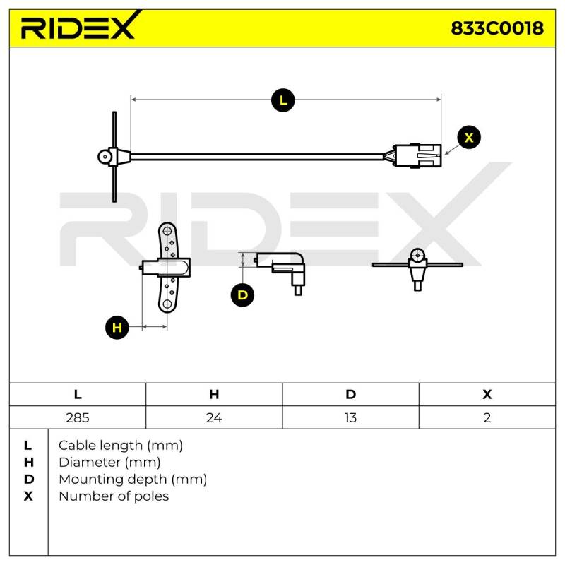 RIDEX Impulsgeber RENAULT 833C0018 770085931,7702218699,7700855719 Kurbelwellensensor,Impulsgeber, Kurbelwelle 7700739793,7700747548,7700855719F von RIDEX