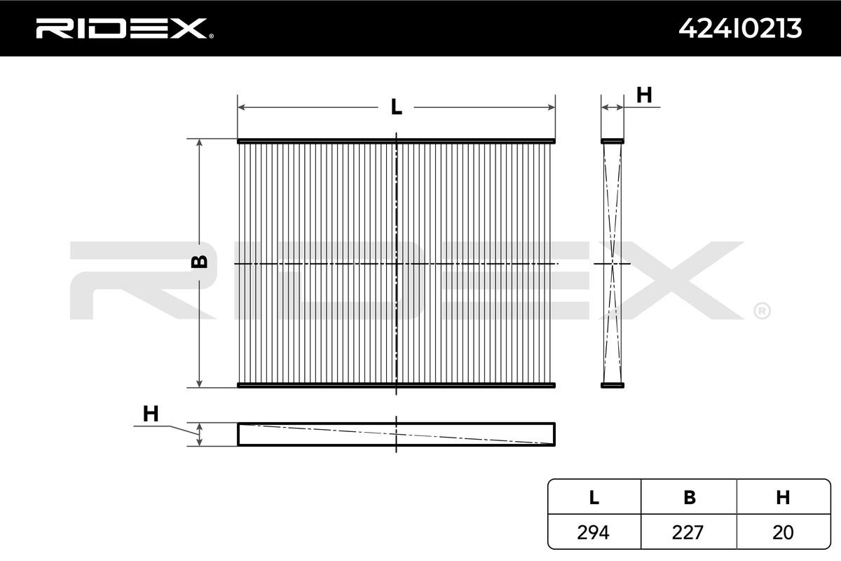 RIDEX Innenraumfilter ALFA ROMEO,LANCIA,MASERATI 424I0213 46721047,46722335,512024302 60814643,71771737,573228900 von RIDEX