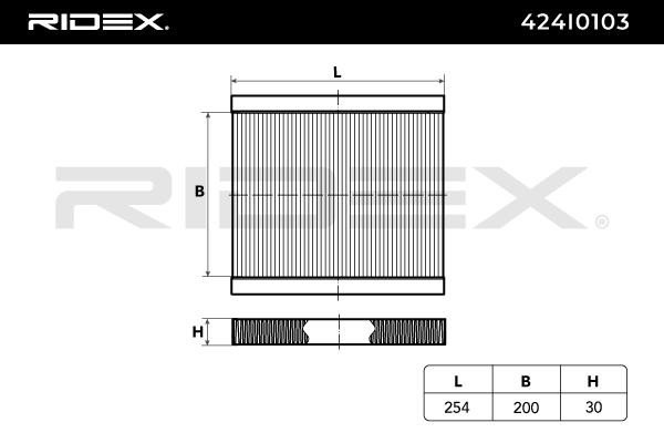 RIDEX Innenraumfilter PEUGEOT,CITROËN 424I0103 1610617180,E146067,E146231 PUK1081E,6447FF,9632012680 von RIDEX