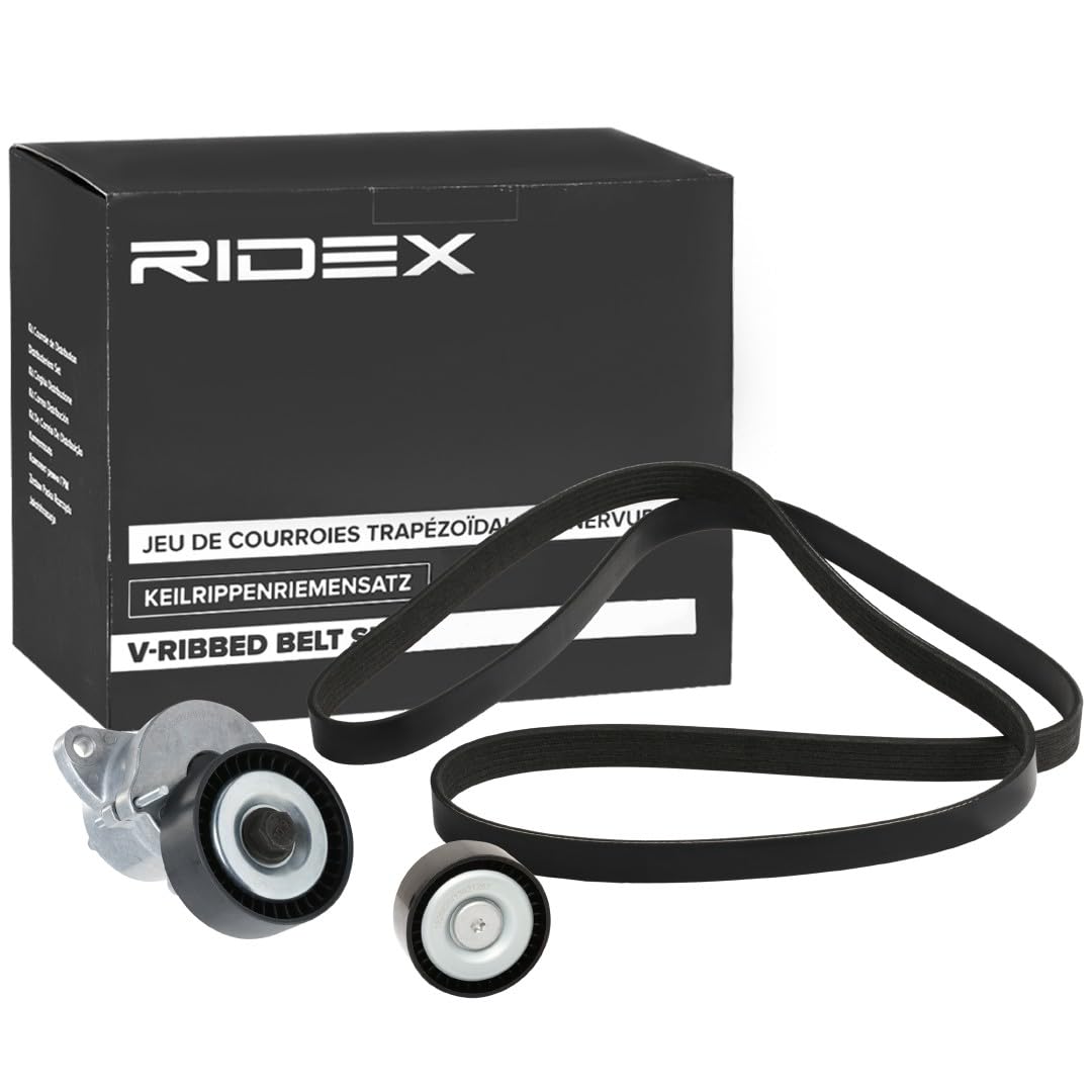 RIDEX 542R0423 Keilrippenriemensatz Keilrippenriemensatz 6Rippenanzahl + Spannrolle EPDM (Ethylen-Propylen-Dien-Kautschuk) von RIDEX