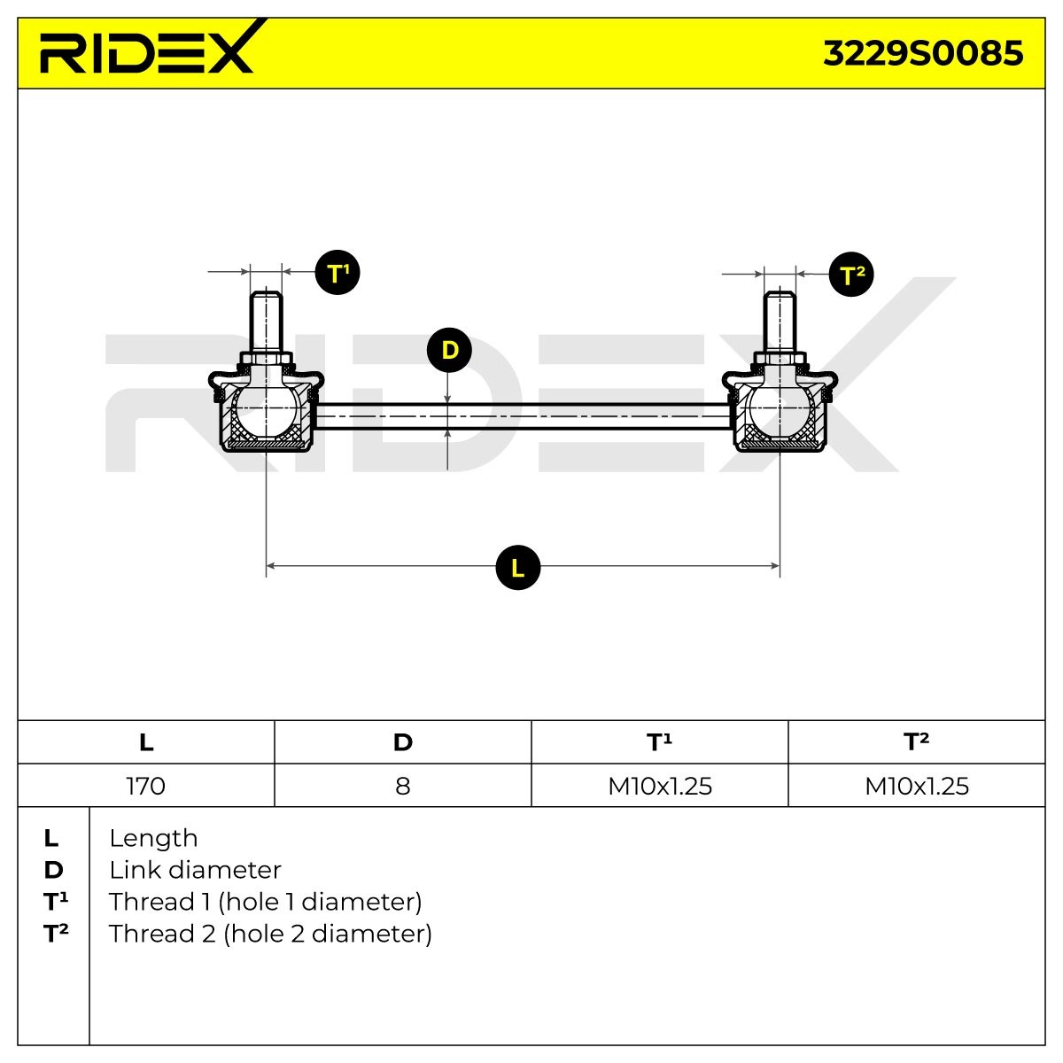 RIDEX Koppelstange HYUNDAI,KIA 3229S0085 555302H000,555302H200,555301H000 Pendelstütze,Stabistange,Stabilisatorstange,Stabistrebe,Stabilisatorstrebe von RIDEX