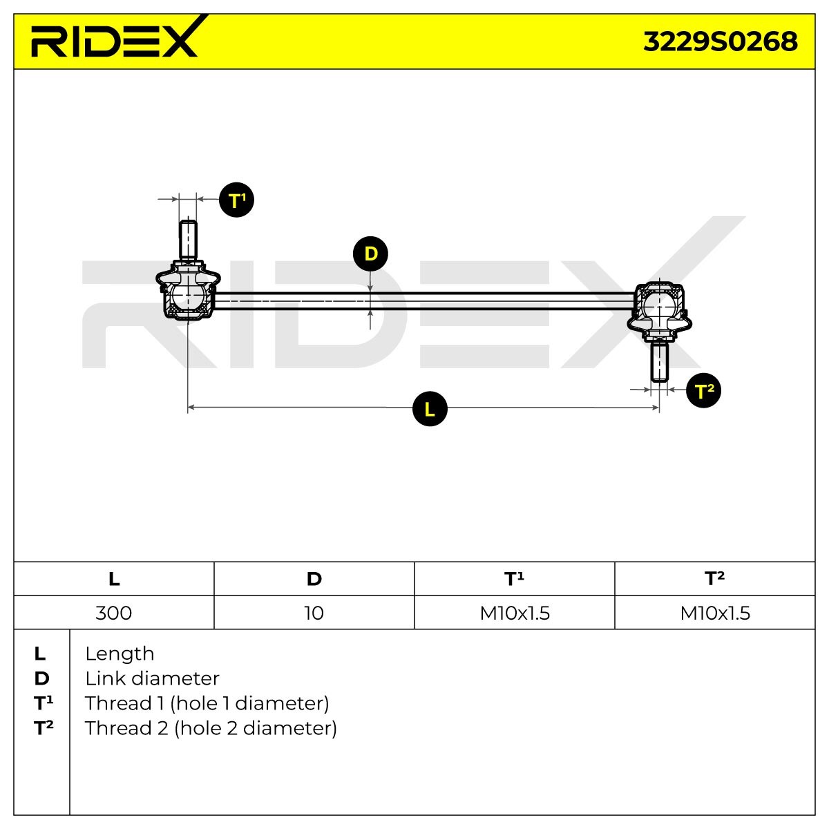 RIDEX Koppelstange MINI 3229S0268 6759537,6778831,31356759537 Pendelstütze,Stabistange,Stabilisatorstange,Stabistrebe,Stabilisatorstrebe 31356778831 von RIDEX