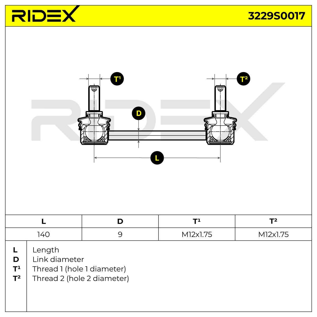 RIDEX Koppelstange VOLVO 3229S0017 91690800,3064792,30647920 Pendelstütze,Stabistange,Stabilisatorstange,Stabistrebe,Stabilisatorstrebe 30714678 von RIDEX