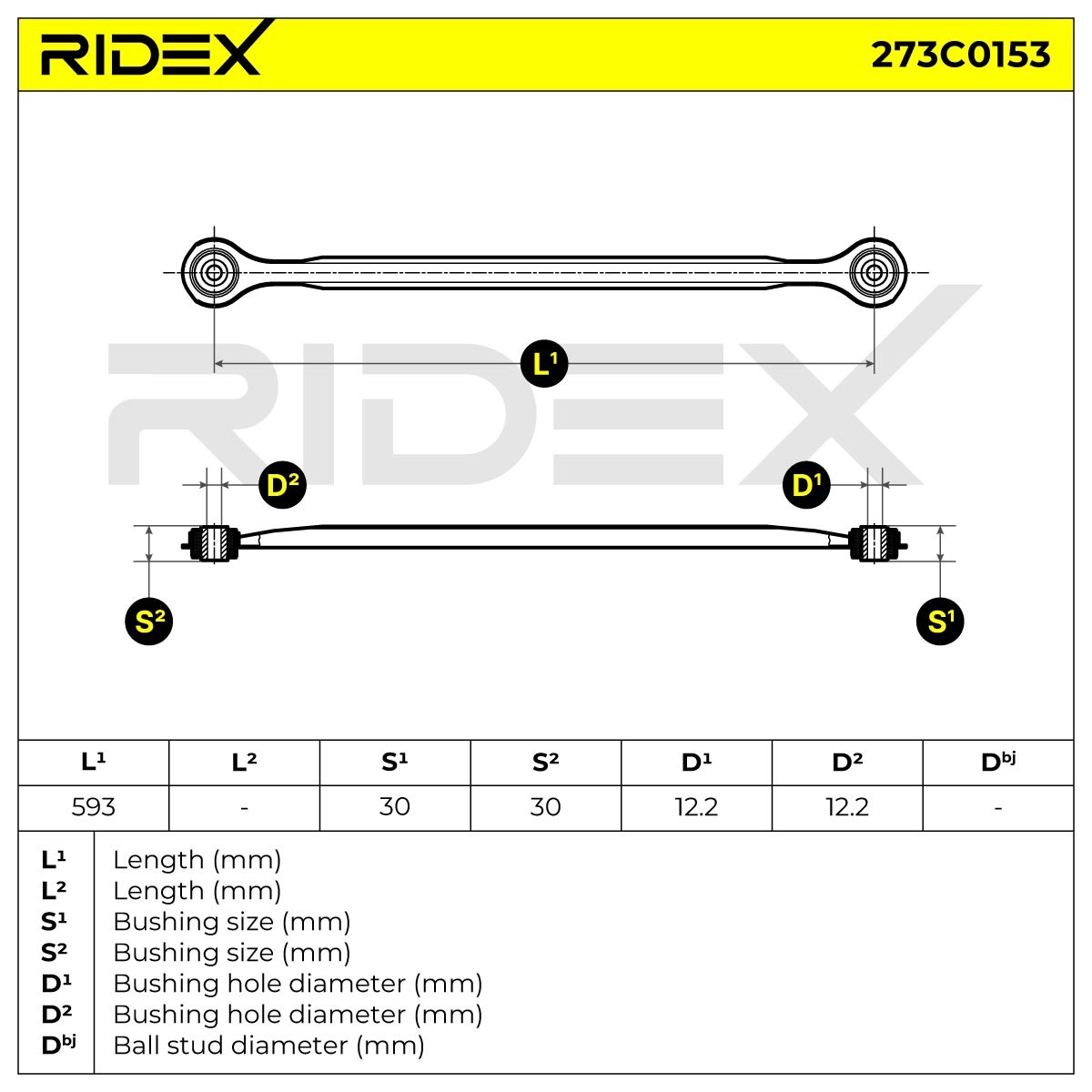 RIDEX Querlenker MERCEDES-BENZ,ALFA ROMEO 273C0153 46802680,46802681,51749713 Lenker, Radaufhängung,Dreieckslenker,Achslenker 60652167 von RIDEX