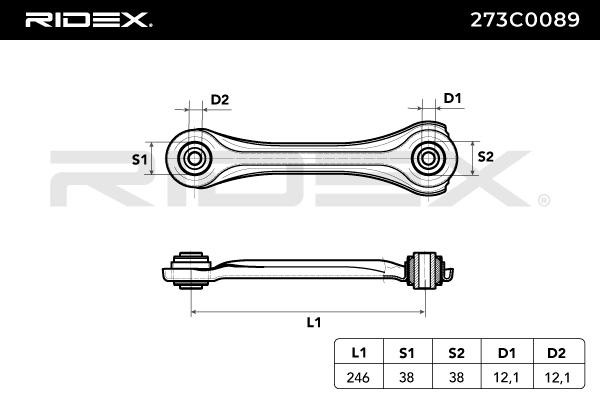 RIDEX Querlenker MERCEDES-BENZ,CHRYSLER 273C0089 2013504306,2013504706,2013505606 Lenker, Radaufhängung,Dreieckslenker,Achslenker 2103503306 von RIDEX