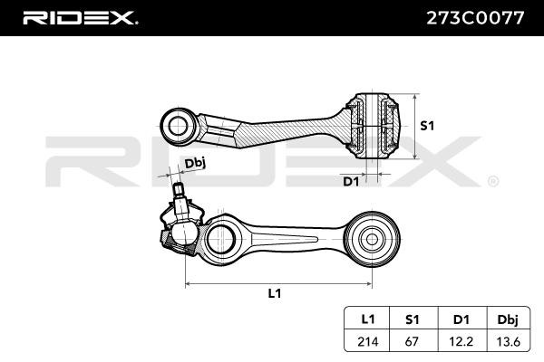 RIDEX Querlenker MERCEDES-BENZ 273C0077 1233304707,1233305307,A1233304707 Lenker, Radaufhängung,Dreieckslenker,Achslenker A1233305307 von RIDEX