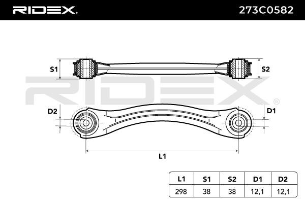 RIDEX Querlenker MERCEDES-BENZ 273C0582 A1243507606,1243502206,2103501606 Lenker, Radaufhängung,Dreieckslenker,Achslenker 2103502506,A2103502506 von RIDEX