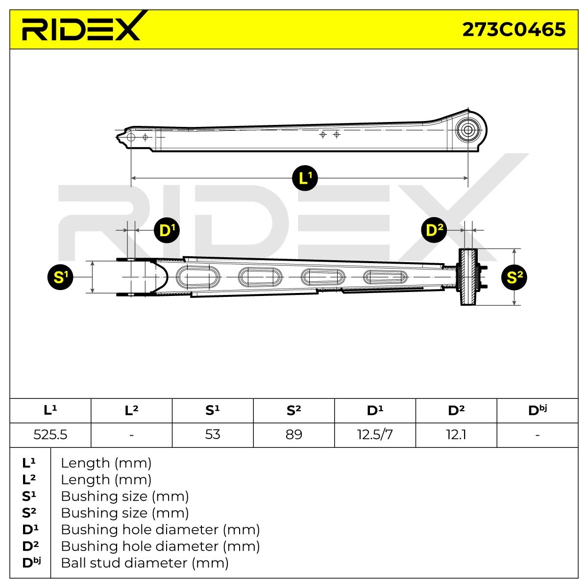 RIDEX Querlenker OPEL,SAAB,VAUXHALL 273C0465 464023,90538444,4565263 Lenker, Radaufhängung,Dreieckslenker,Achslenker von RIDEX