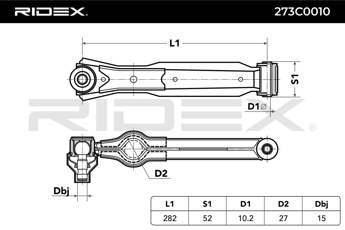 RIDEX Querlenker SUZUKI,CHEVROLET,DAEWOO 273C0010 45200M84000,45200M84022,45200A70B00 Lenker, Radaufhängung,Dreieckslenker,Achslenker 4520069DV1 von RIDEX