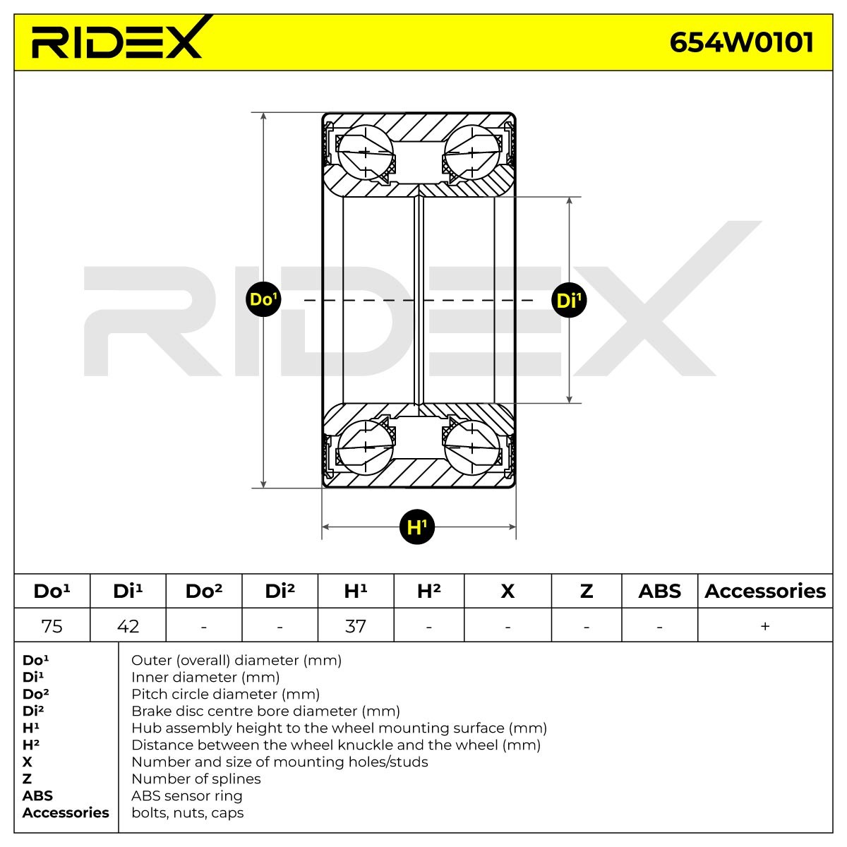 RIDEX Radlagersatz AUDI,PORSCHE,SAAB 654W0101 431498625,443498625,90005203000 Radlager,Radlager & Radlagersatz 99905303500 von RIDEX