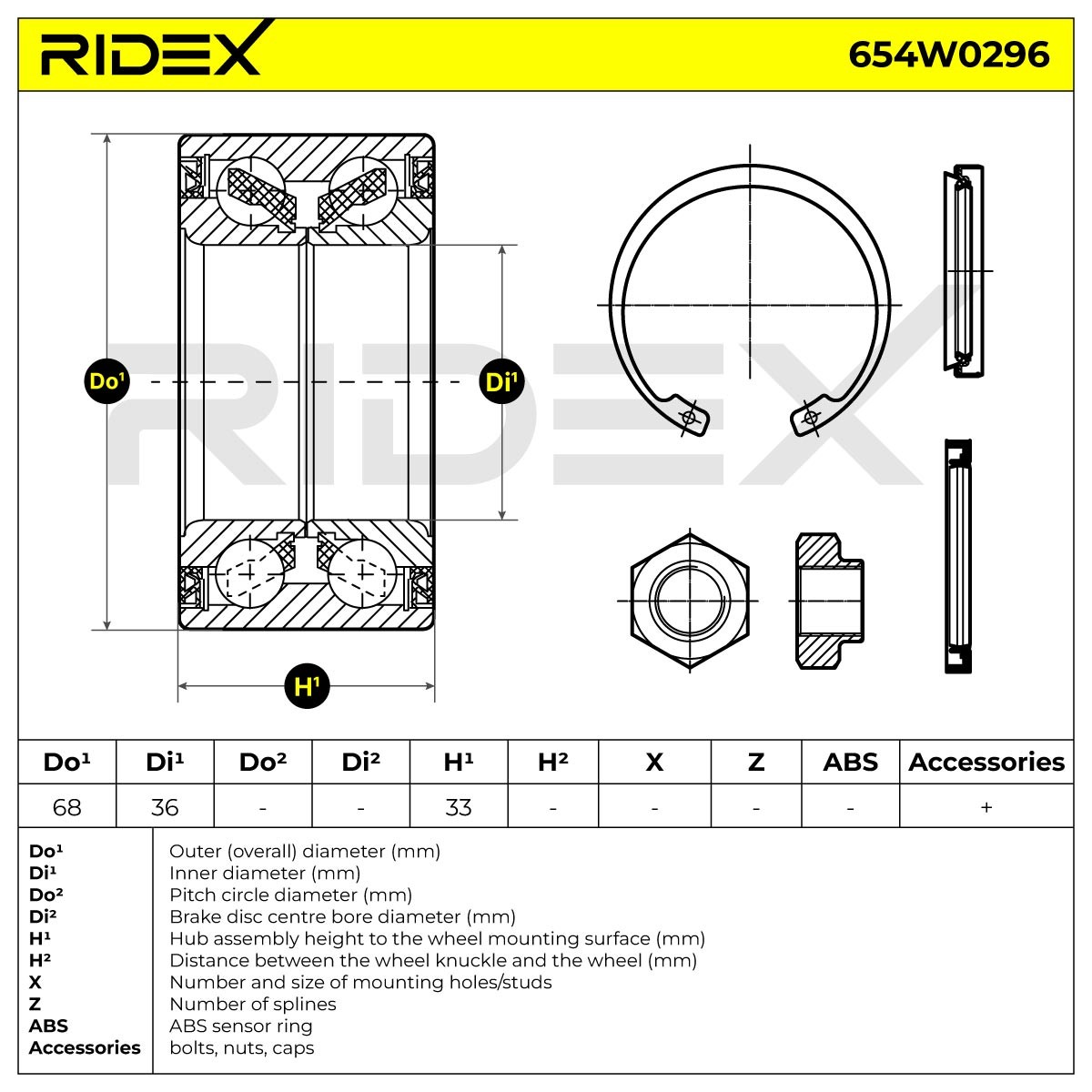 RIDEX Radlagersatz SUZUKI,SUBARU 654W0296 4343160B20,9038168001,0926736002 Radlager,Radlager & Radlagersatz 0928353001,0938168001 von RIDEX