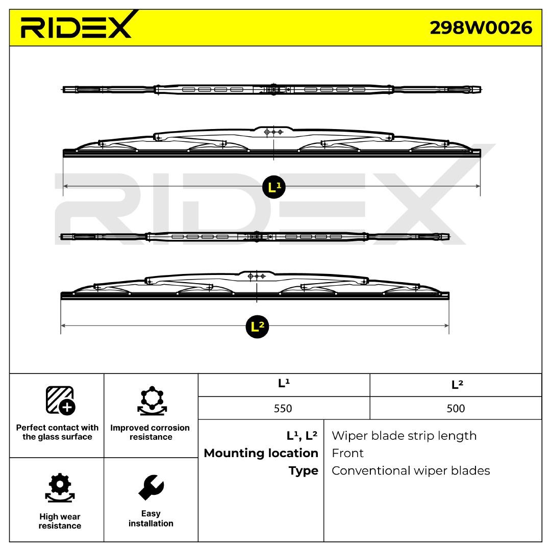 RIDEX Scheibenwischer AUDI,BMW,FORD 298W0026 von RIDEX