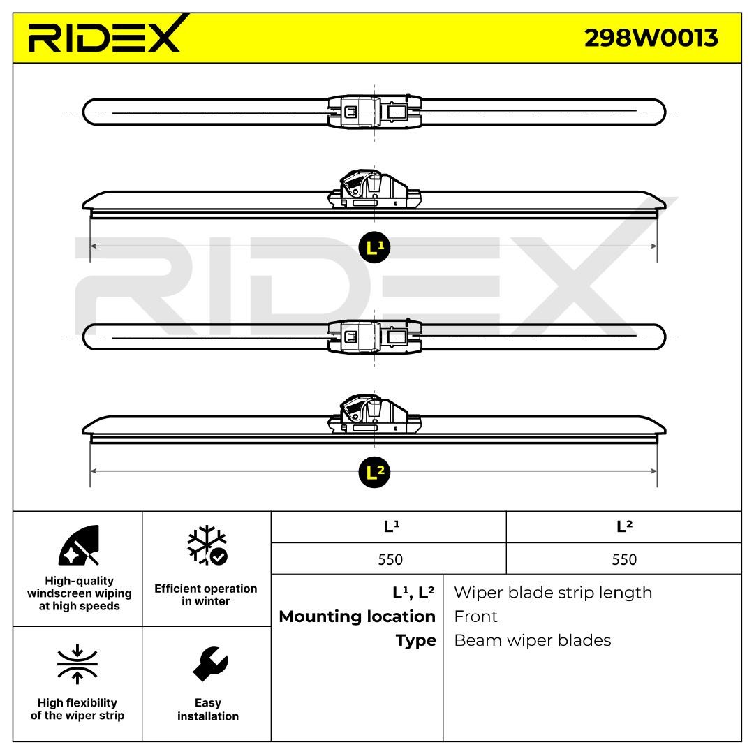 RIDEX Scheibenwischer MERCEDES-BENZ,AUDI,SEAT 298W0013 4B1955425C,4B1955425B von RIDEX