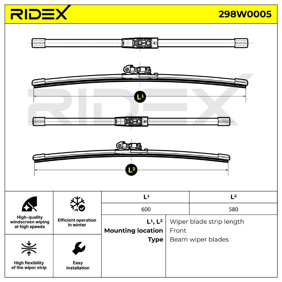 RIDEX Scheibenwischer BMW,ALPINA 298W0005 61610431438 von RIDEX