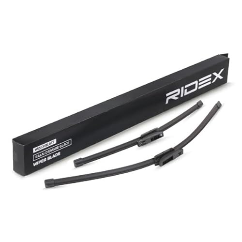 RIDEX Scheibenwischer Set Wischerblätter Set mit Spoiler Frontscheibenwischer Vorne Wischblattausführung: Rahmenlos Länge 1: 650mm Länge 2: 475mm 298W0104 von RIDEX