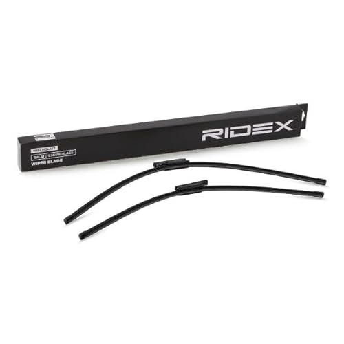 RIDEX Scheibenwischer Set Wischerblätter Set mit Spoiler Frontscheibenwischer Vorne Wischblattausführung: Flachbalkenwischblatt, Rahmenlos Länge 1: 750mm Länge 2: 650mm 298W0111 von RIDEX