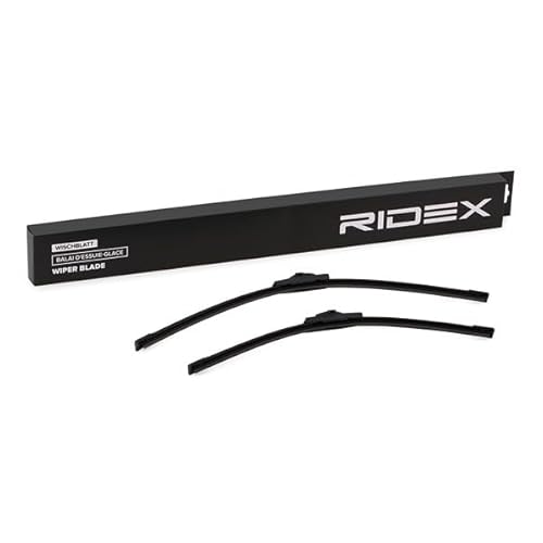 RIDEX Scheibenwischer Set Wischerblätter Set mit Spoiler Frontscheibenwischer Vorne Wischblattausführung: Flachbalkenwischblatt, Rahmenlos Länge 1: 550mm Länge 2: 450mm 298W0069 von RIDEX