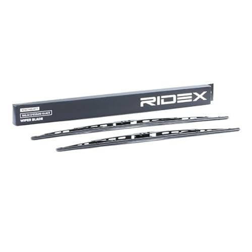 RIDEX Scheibenwischer Set Wischerblätter Set ohne Spoiler Frontscheibenwischer Vorne Wischblattausführung: Bügelwischblatt ohne Spoiler, Standard Länge 1: 530mm Länge 2: 480mm 298W0147 von RIDEX