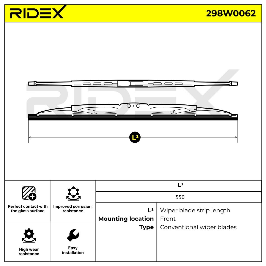 RIDEX Scheibenwischer VW,MERCEDES-BENZ,AUDI 298W0062 4158240626 von RIDEX