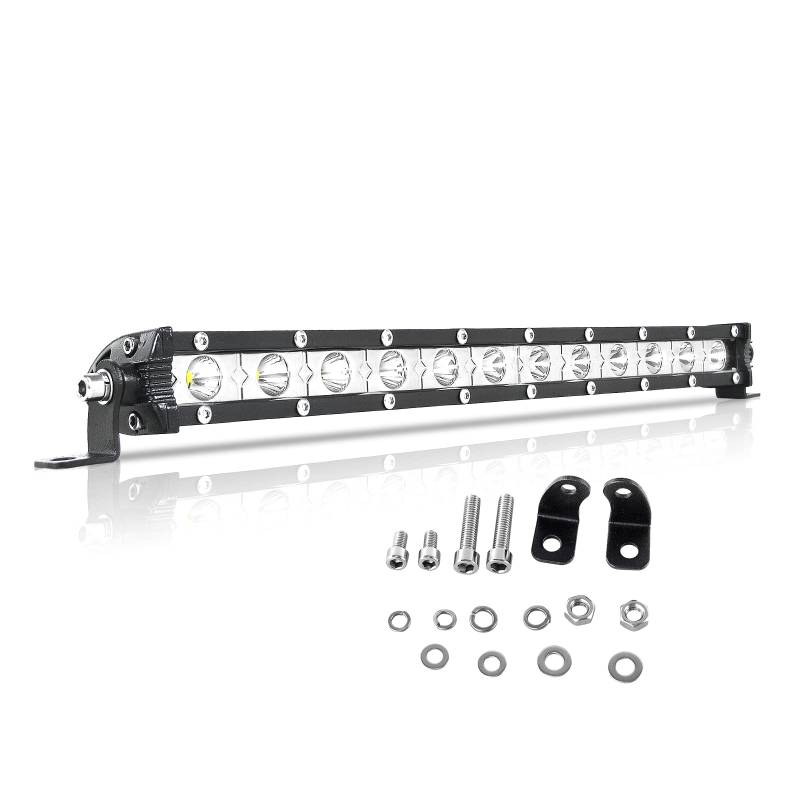 RIGIDON 13 Zoll 33CM 60W Zusatzscheinwerfer 12V 24V Led Scheinwerfer Offroad Beleuchtung Wasserdicht Strahler Led Arbeitsscheinwerfer Bar für Auto SUV UTV ATV LKW Fahrzeuge Rückfahrscheinwerfer von RIGIDON