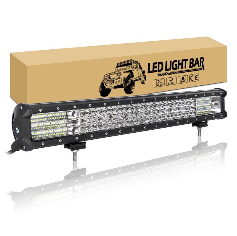 RIGIDON 23" 59cm 570W Led Arbeitsscheinwerfer Bar Led Scheinwerfer Auto 12V 24V, Flutlicht Reflektor Combo, Wasserdicht Offroad Beleuchtung für 4x4 Traktor SUV UTV ATV LKW Fahrzeuge Arbeitslicht von RIGIDON