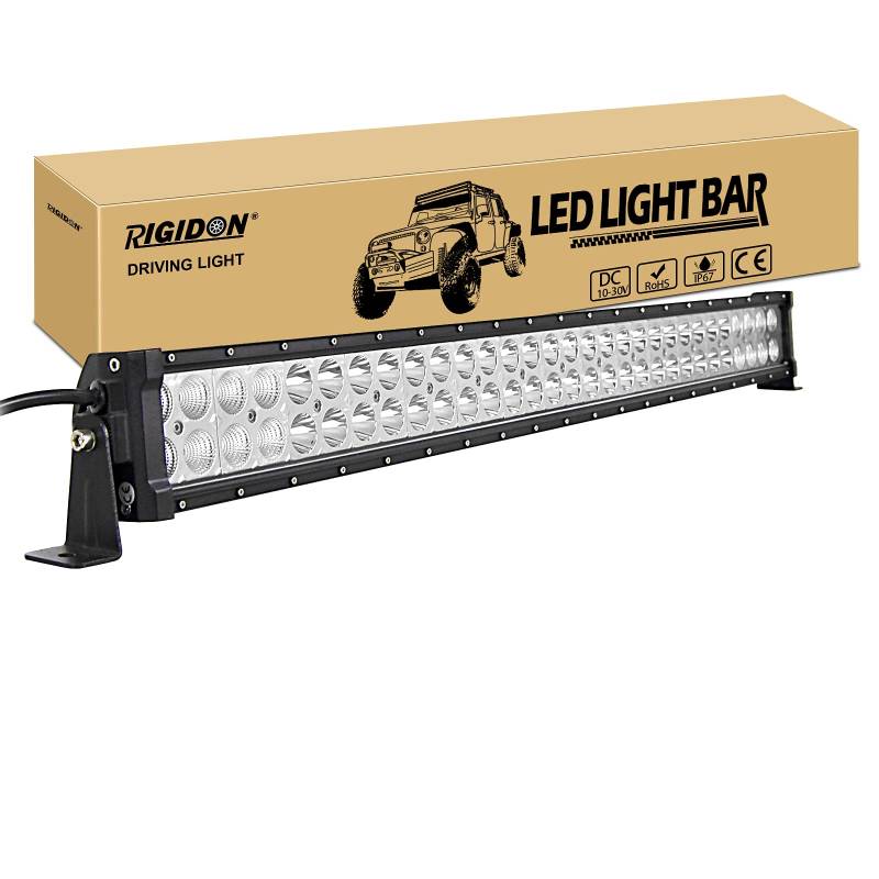 RIGIDON 32 Zoll 80cm 180W Led lichtleiste kfz, 12V 24V Wasserdicht außen Offroad beleuchtung Led bar für Auto SUV, LKW 4x4, Fahrzeuge, 6000K led nebelscheinwerfer, spot strahler flutstrahler combo von RIGIDON