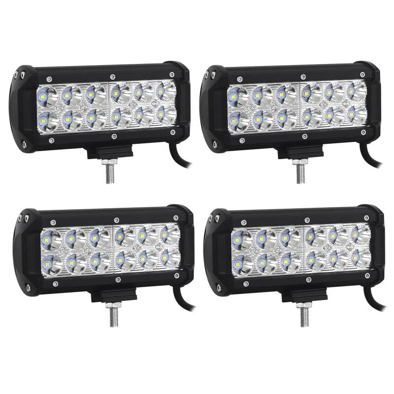 RIGIDON 4 Pcs Led arbeitslicht, 7 Zoll 18cm 36W Spot Strahler offroad beleuchtung für Auto SUV ATV, Traktor, LKW, 4x4, 6000K Weiß led nebelscheinwerfer, led arbeitsscheinwerfer, led scheinwerfer von RIGIDON