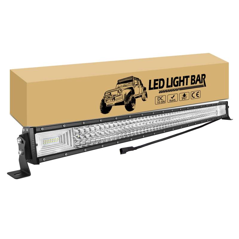 RIGIDON 42 Zoll 105cm 540W Wasserdicht LED Arbeitsscheinwerfer Bar, Led lichtbalken 12V 24V 6000K lichtleiste KFZ, Offroad Scheinwerfer für Auto SUV ATV UTV LKW 4x4 Nebelscheinwerfer von RIGIDON